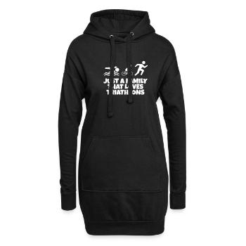 Triathlon - Hoodie-Kleid - Schwarz - Vorne