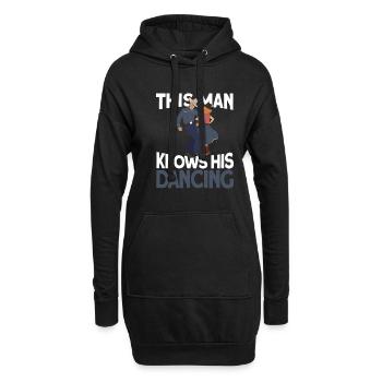 Danse en ligne - Sweat-shirt à capuche long Femme - noir - Devant