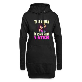 Waterpolo - Sweat-shirt à capuche long Femme - noir - Devant