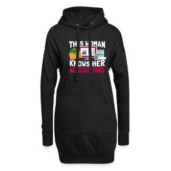 Buchhaltung Buchhalter Steuern - Hoodie-Kleid - Schwarz - Vorne