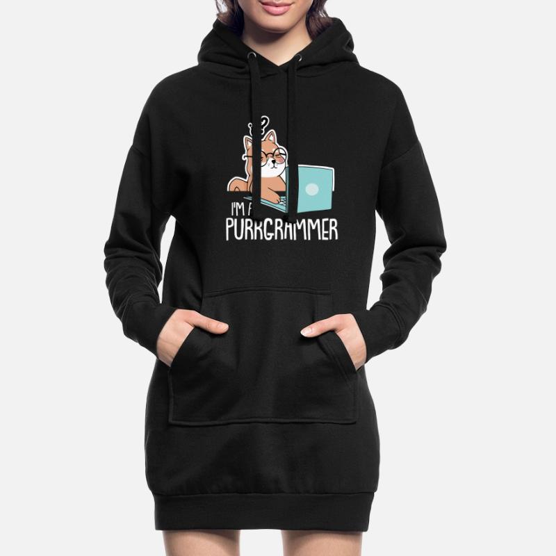 Programmeur Coder Développeur de logiciels Sweat-shirt à capuche long Femme