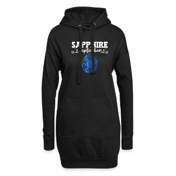 Pierres précieuses - Sweat-shirt à capuche long Femme - noir - Devant