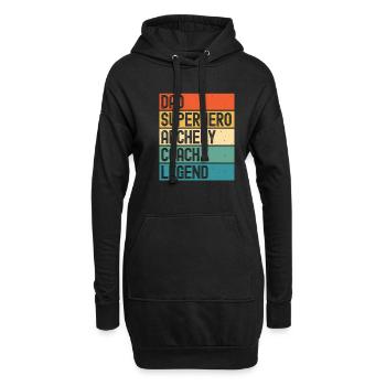 Bogenschütze Bogensport Pfeil Bogen Bogenschießen - Hoodie-Kleid - Schwarz - Vorne