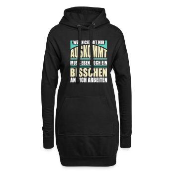 Sarkusmus Spruch Schwarzer Humor Lustiges Ironie - Hoodie-Kleid - Schwarz - Vorne
