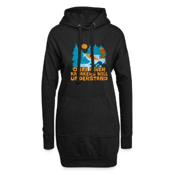 Kayak de rivière kayak - Sweat-shirt à capuche long Femme - noir - Devant