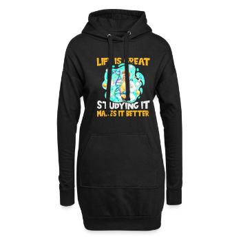 Biologie Biologe Biologie Hauptfach - Hoodie-Kleid - Schwarz - Vorne