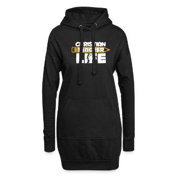 Professeur de religion Éducation religieuse - Sweat-shirt à capuche long Femme - noir - Devant