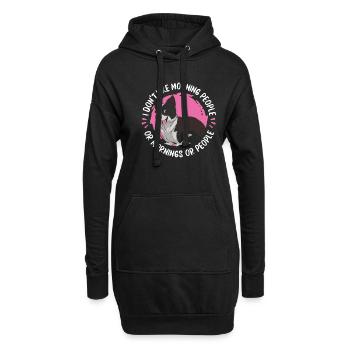 Border Collie - Sweat-shirt à capuche long Femme - noir - Devant