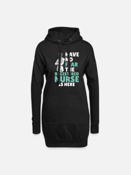 Krankenschwester - Hoodie-kjole - sort