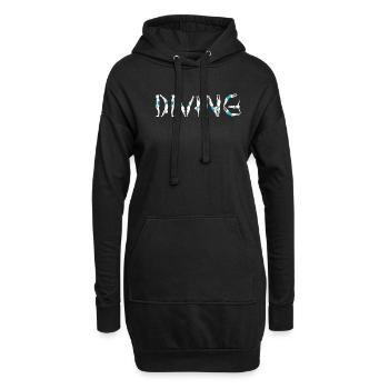 Turmspringen Turmspringer Personen - Hoodie-Kleid - Schwarz - Vorne