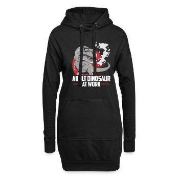 Dinosaure Dinosaure adulte - Sweat-shirt à capuche long Femme - noir - Devant