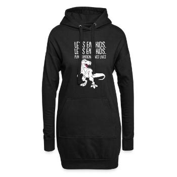Dinosaure Dinosaure adulte - Sweat-shirt à capuche long Femme - noir - Devant