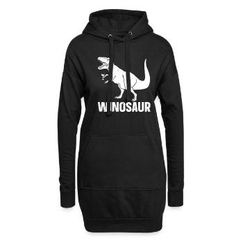 Dinosaure Dinosaure adulte - Sweat-shirt à capuche long Femme - noir - Devant
