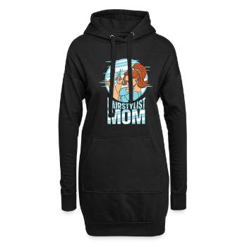 Friseur Hairstylist Friseur - Hoodie-Kleid - Schwarz - Vorne