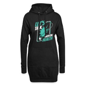 Krankenschwester - Hoodie-Kleid - Schwarz - Vorne