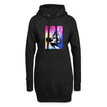 Spielmannszug Trombone Bunt - Sweat-shirt à capuche long Femme - noir - Devant
