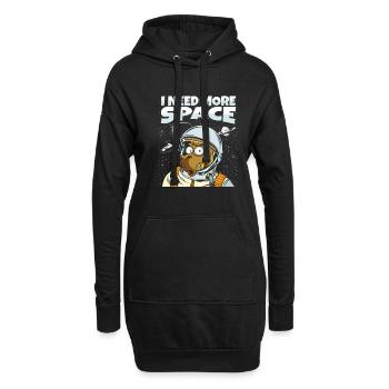 Kamel Astronaut I Need More Space - Hoodie-Kleid - Schwarz - Vorne