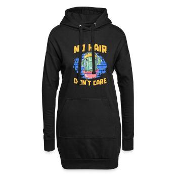 Kaktus Garten - Hoodie-Kleid - Schwarz - Vorne