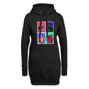 Zombie Halloween - Sweat-shirt à capuche long Femme - noir - Devant