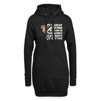 Taekwondo Mama Taekwondo Mama - Sweat-shirt à capuche long Femme - noir - Devant