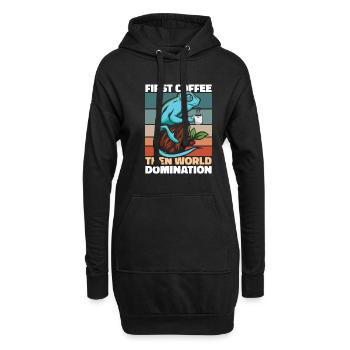Chameleon Chamäleon Kaffee Sonnenbrille - Hoodie-Kleid - Schwarz - Vorne