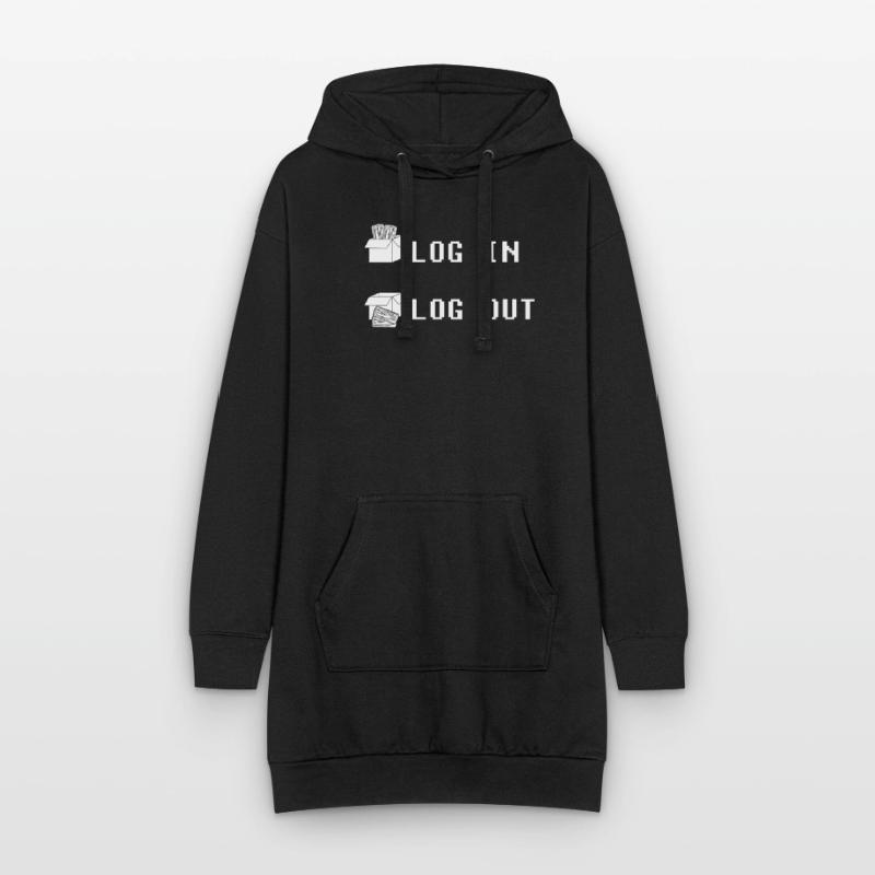 Entwickler Coder Programmierer Einloggen Coding Hoodie-Kleid