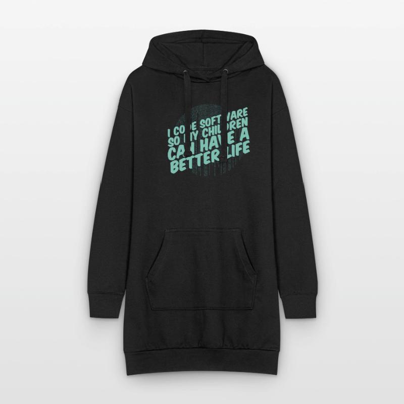 Développeur Coder Programmeur Parent Sweat-shirt à capuche long Femme