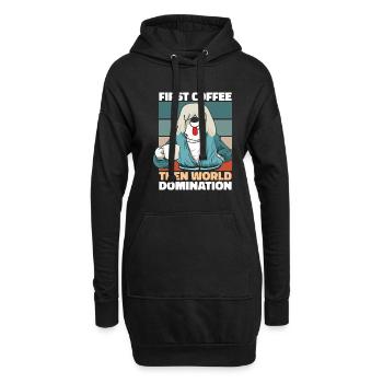Old English Shepherd Bobtail Coffee - Sweat-shirt à capuche long Femme - noir - Devant