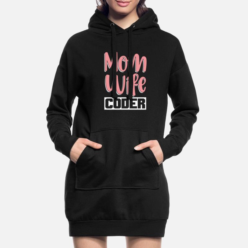 Entwickler Coder Programmierer Ehefrau Hoodie-Kleid