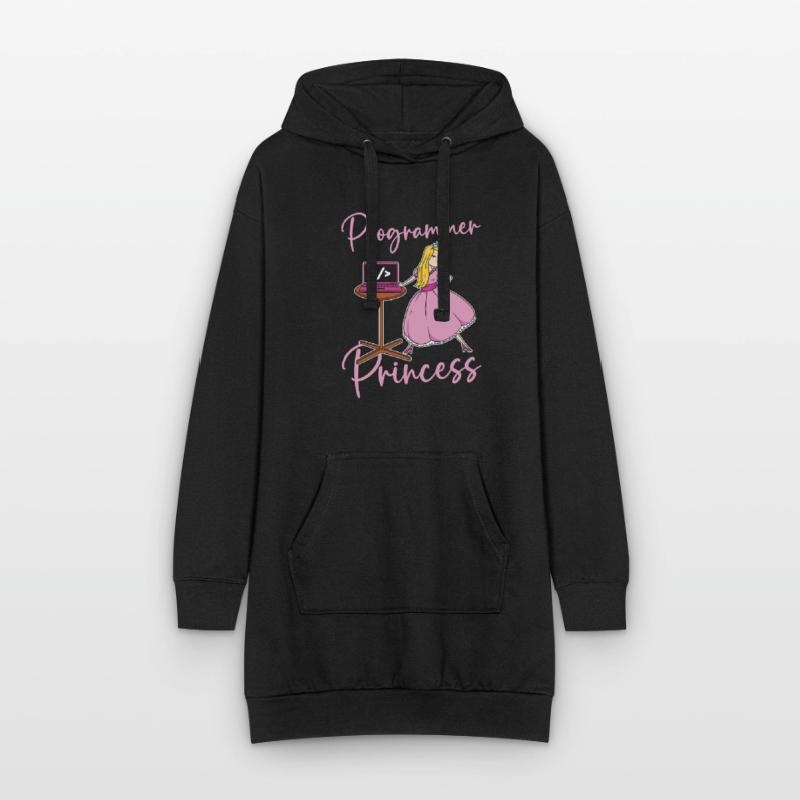 Entwickler Coder Programmierer Prinzessin Hoodie-Kleid