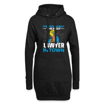 Anwalt Jurist Jura Gerechtigkeit - Hoodie-Kleid - Schwarz - Vorne