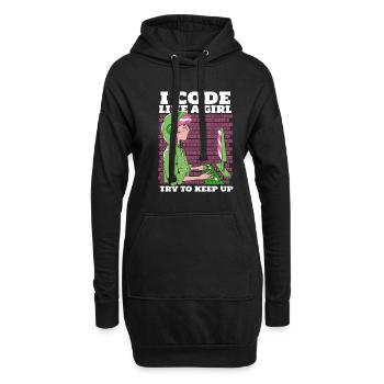 Developer Coder Programmer - Hoodie Dress - black - Front