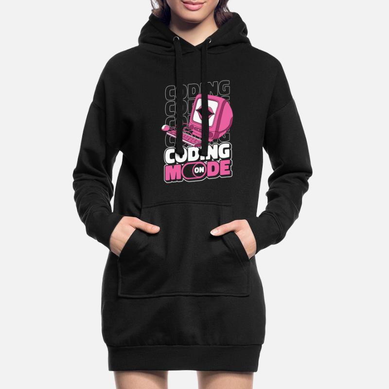 Développeur Coder Programmeur Mode activé Sweat-shirt à capuche long Femme