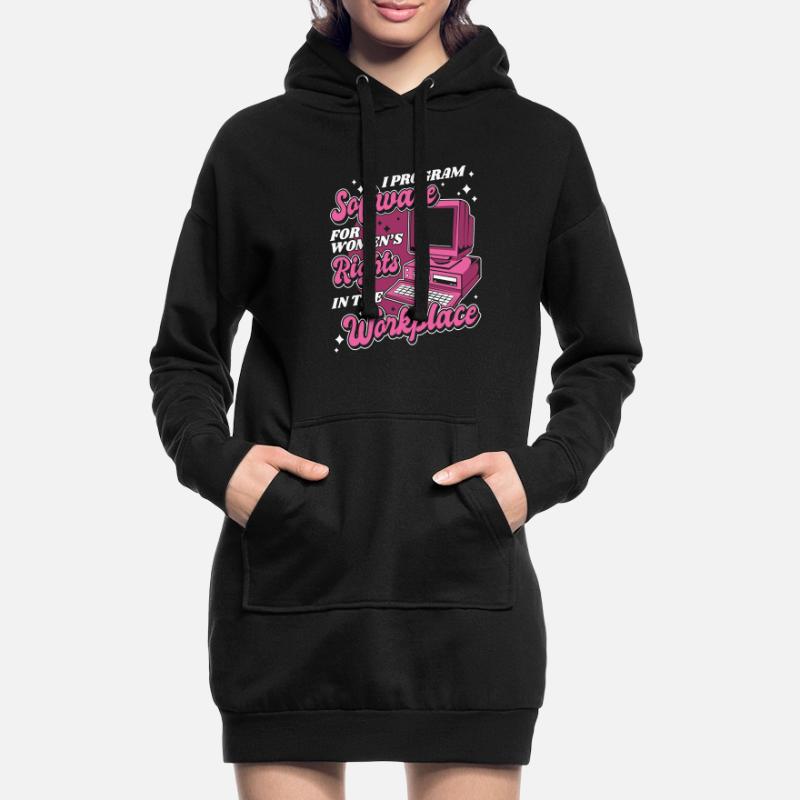 Entwickler Coder Programmierer Arbeitsplatz Hoodie-Kleid