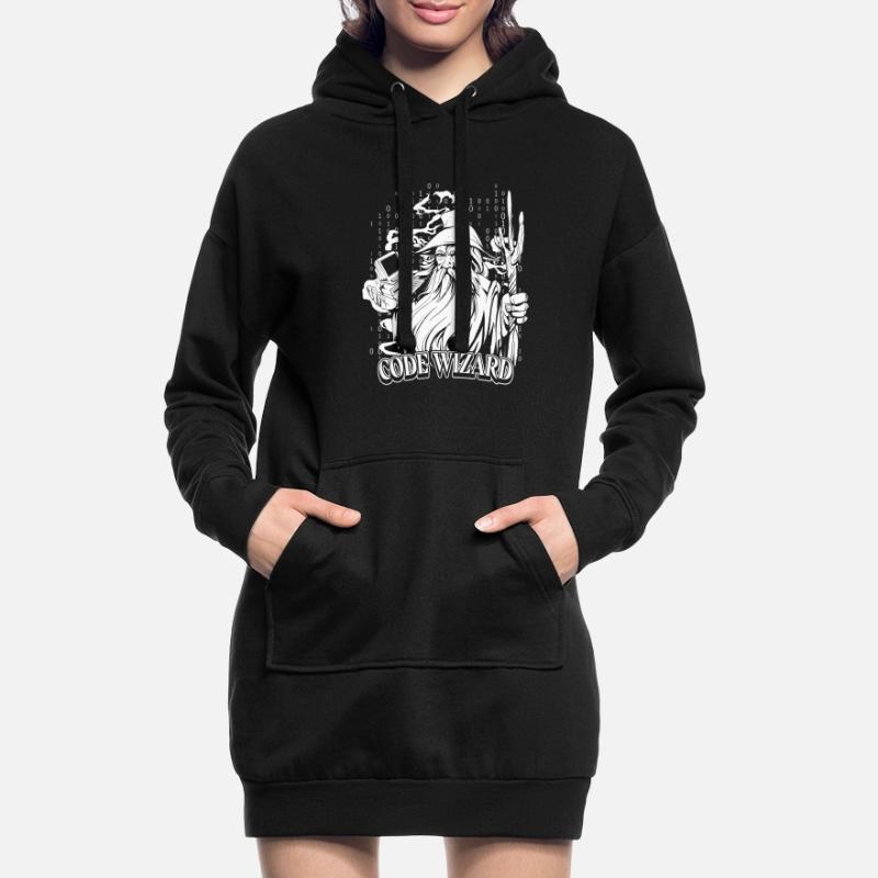 Entwickler Coder Programmierer Magier Hoodie-Kleid
