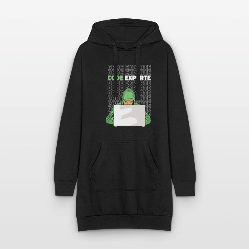 Entwickler Coder Programmierer Experte Hoodie-Kleid