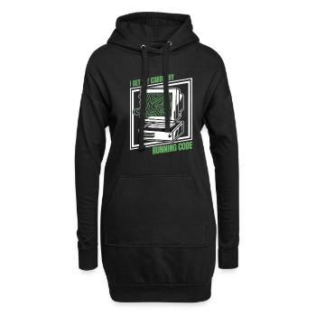 Entwickler Coder Programmierer Herz - Hoodie-Kleid - Schwarz - Vorne