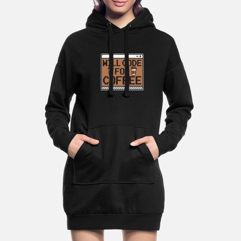 Entwickler Coder Programmierer Kaffee Hoodie-Kleid