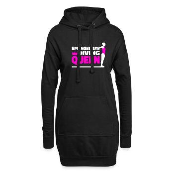 Plongeur Plongeur Queen - Sweat-shirt à capuche long Femme - noir - Devant