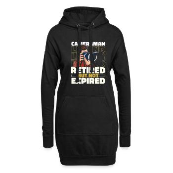 Kameramann Im Ruhestand - Hoodie-Kleid - Schwarz - Vorne