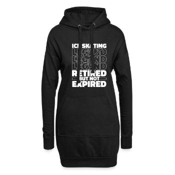 Patinage à la retraite - Sweat-shirt à capuche long Femme - noir - Devant