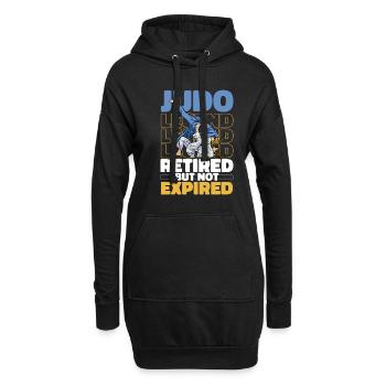 Retraités Judoka - Sweat-shirt à capuche long Femme - noir - Devant