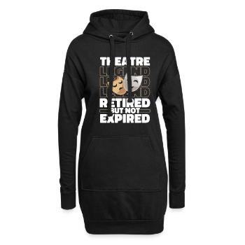 Theater Schauspieler Im Ruhestand - Hoodie-Kleid - Schwarz - Vorne