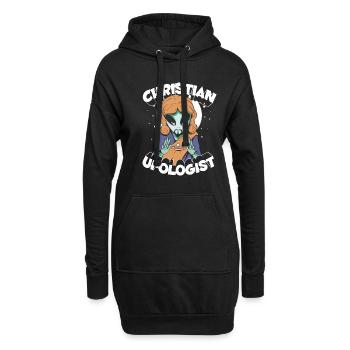 Christ Christianisme Extraterrestre - Sweat-shirt à capuche long Femme - noir - Devant
