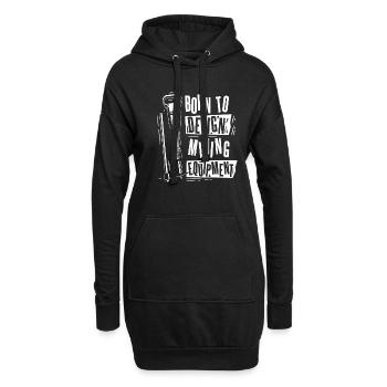 Ingenieur Design Bergbauingenieur - Hoodie-Kleid - Schwarz - Vorne