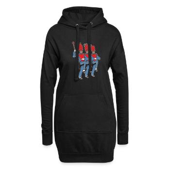 Fanfahrenzug Spielmannszug - Hoodie-Kleid - Schwarz - Vorne