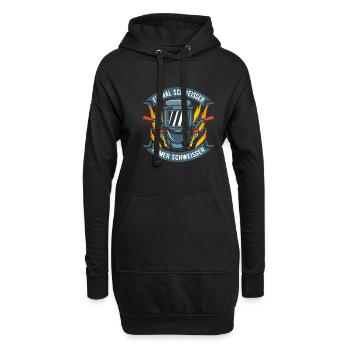 Schweißer Schlosser Cool Schweier - Hoodie-Kleid - Schwarz - Vorne