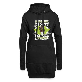 Softball Fänger - Hoodie-Kleid - Schwarz - Vorne
