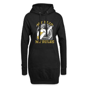 Turmspringen Turmspringer Kippen - Hoodie-Kleid - Schwarz - Vorne