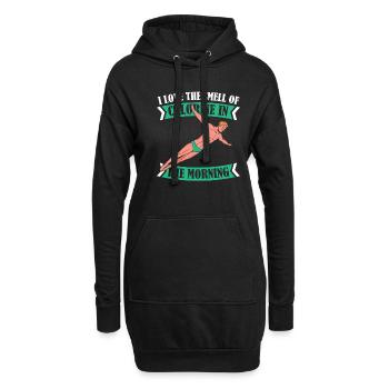 Plongeurs Chlore - Sweat-shirt à capuche long Femme - noir - Devant